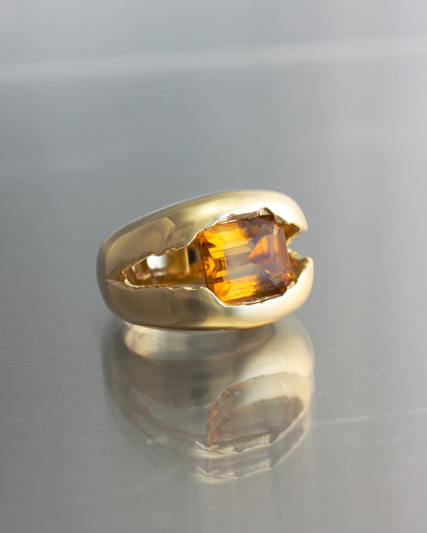 FALSE MIRROR RING - 18kt Gold / Citrine