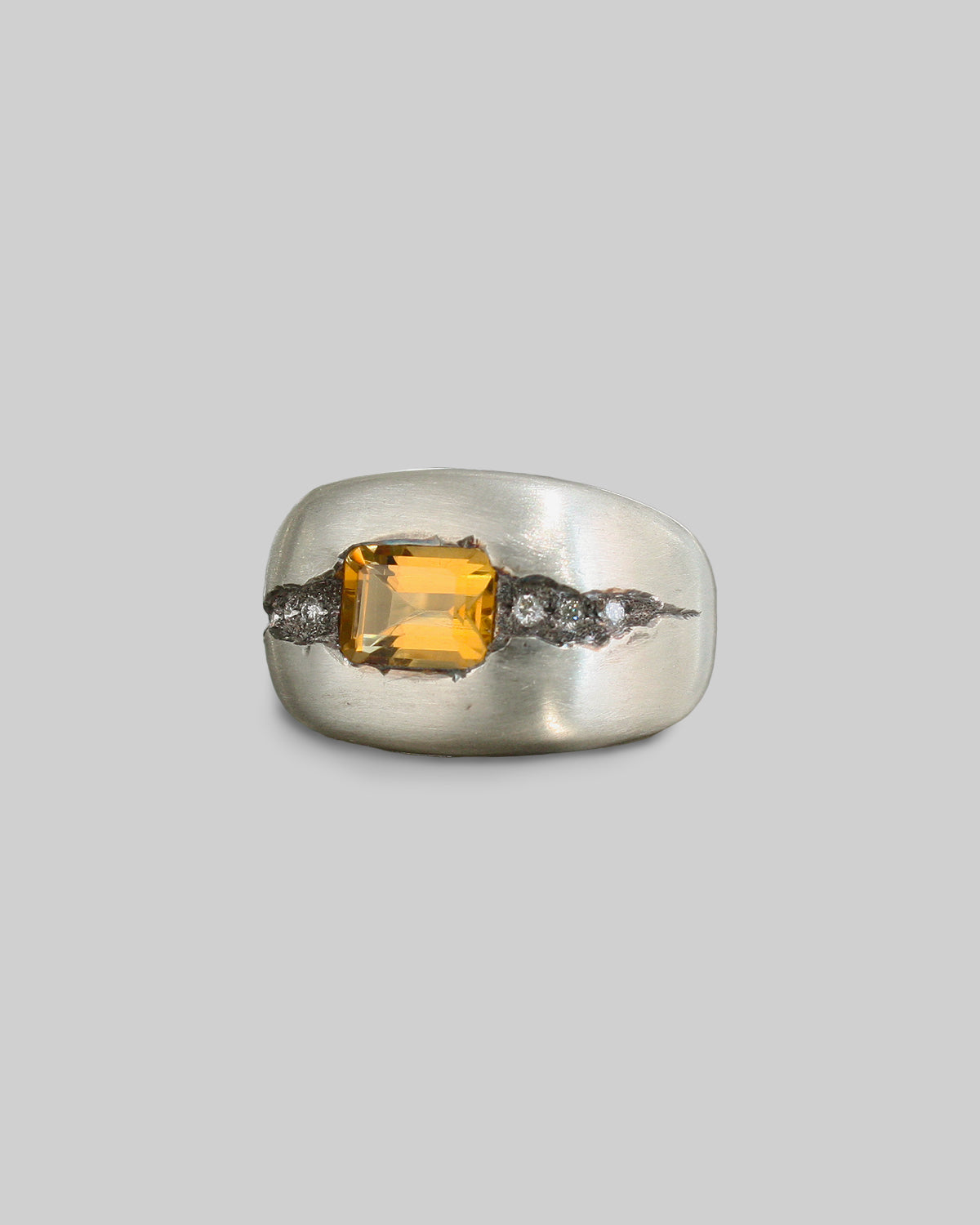Olympia Ruin Ring with Citrine and Diamonds