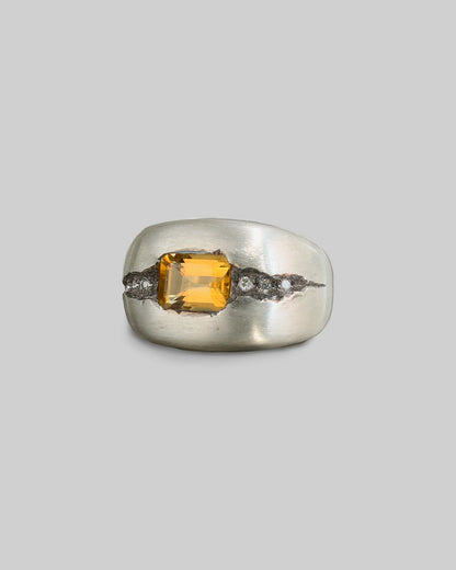 Olympia Ruin Ring with Citrine and Diamonds