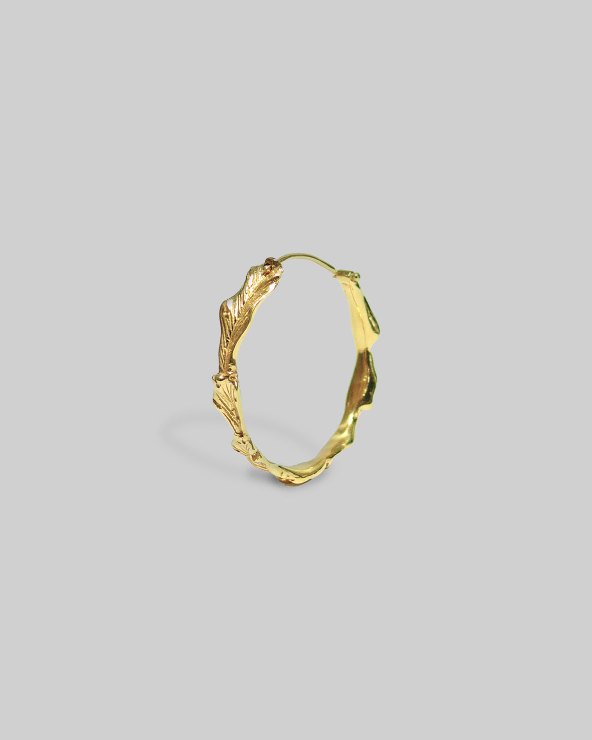 Acanthus Golden Hoop Earring