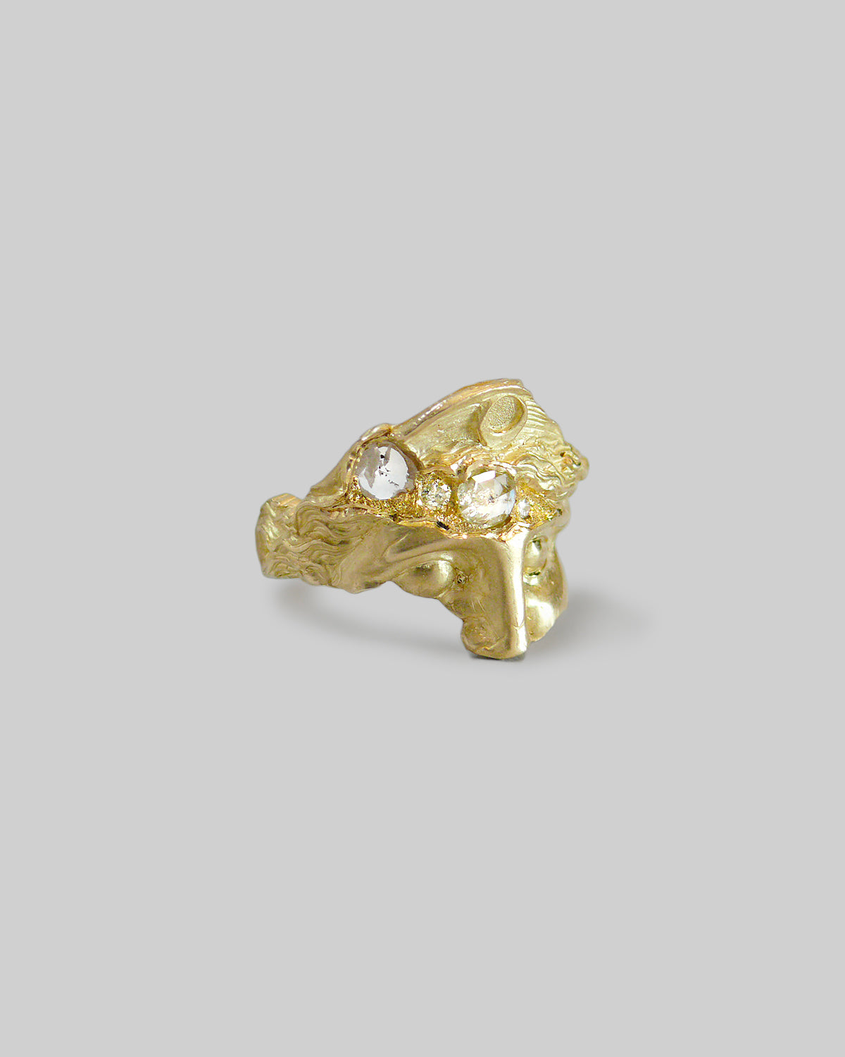 Artemide Ruin Ring 9kt Gold and Diamonds