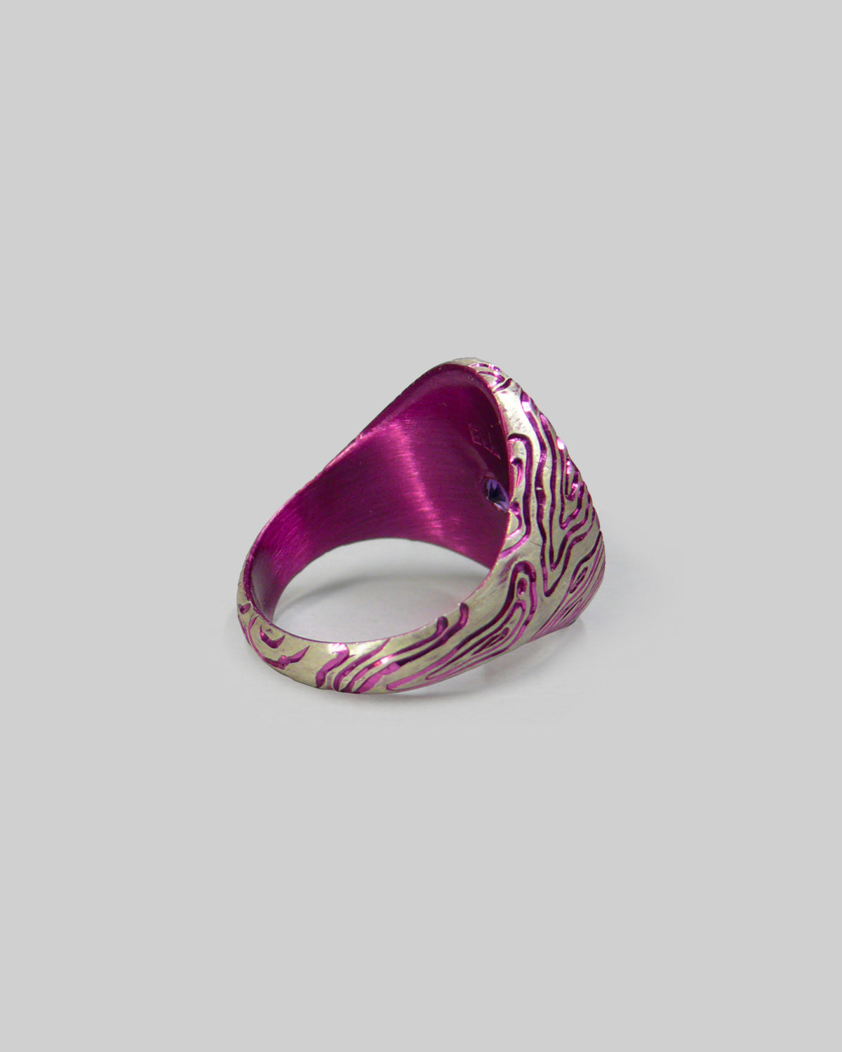 Cosmic Waves Ring - Amethyst and Pink Coating