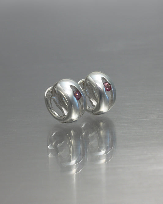 FALSE MIRROR HOOPS - Tourmaline