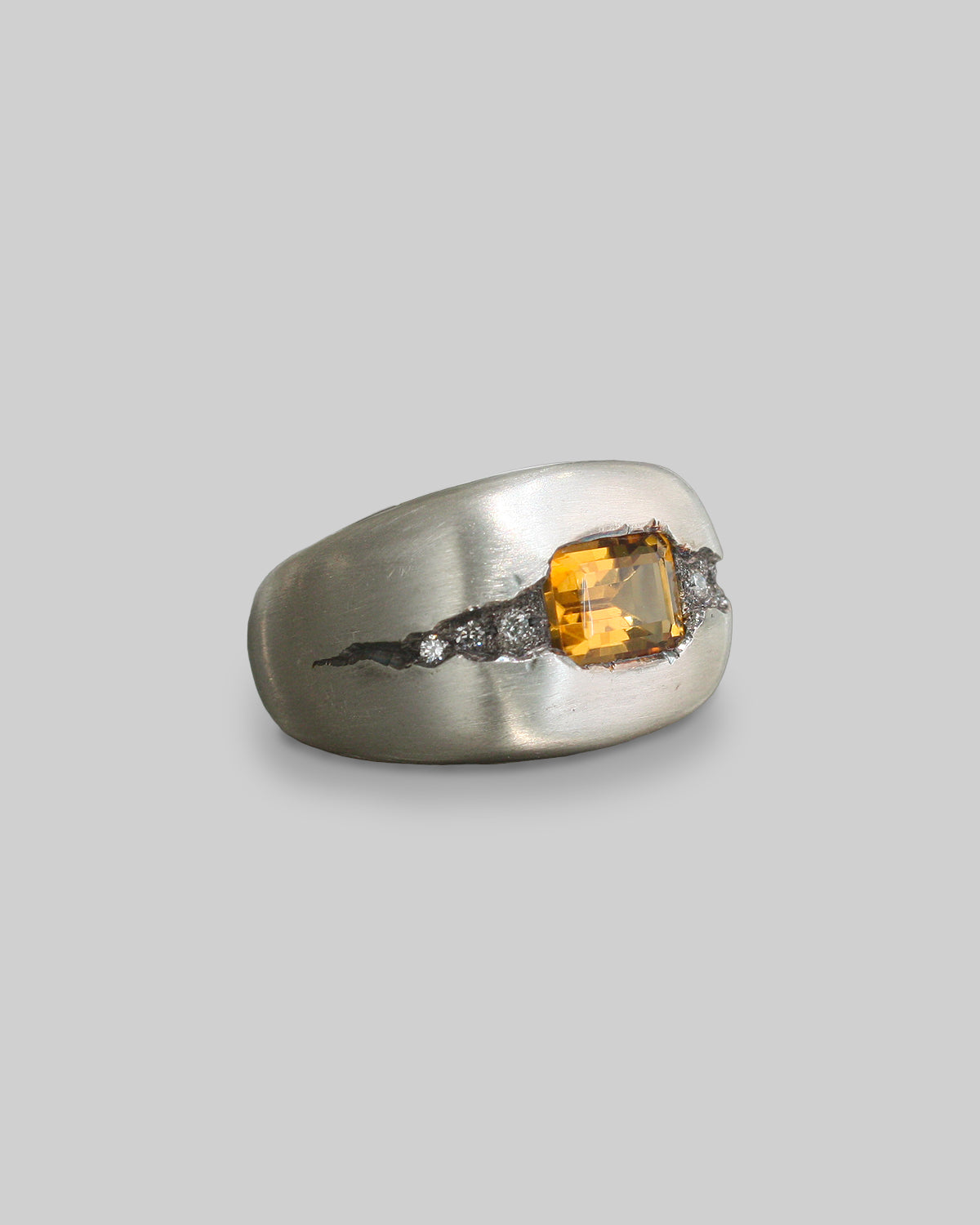 Olympia Ruin Ring with Citrine and Diamonds - One/Off