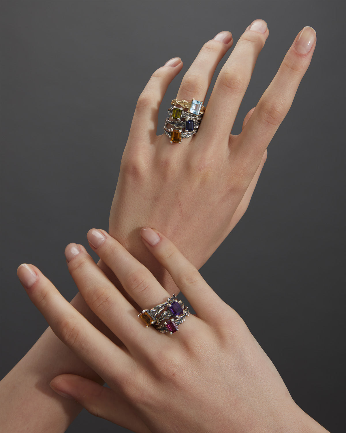 Flora Solitario - Amethyst