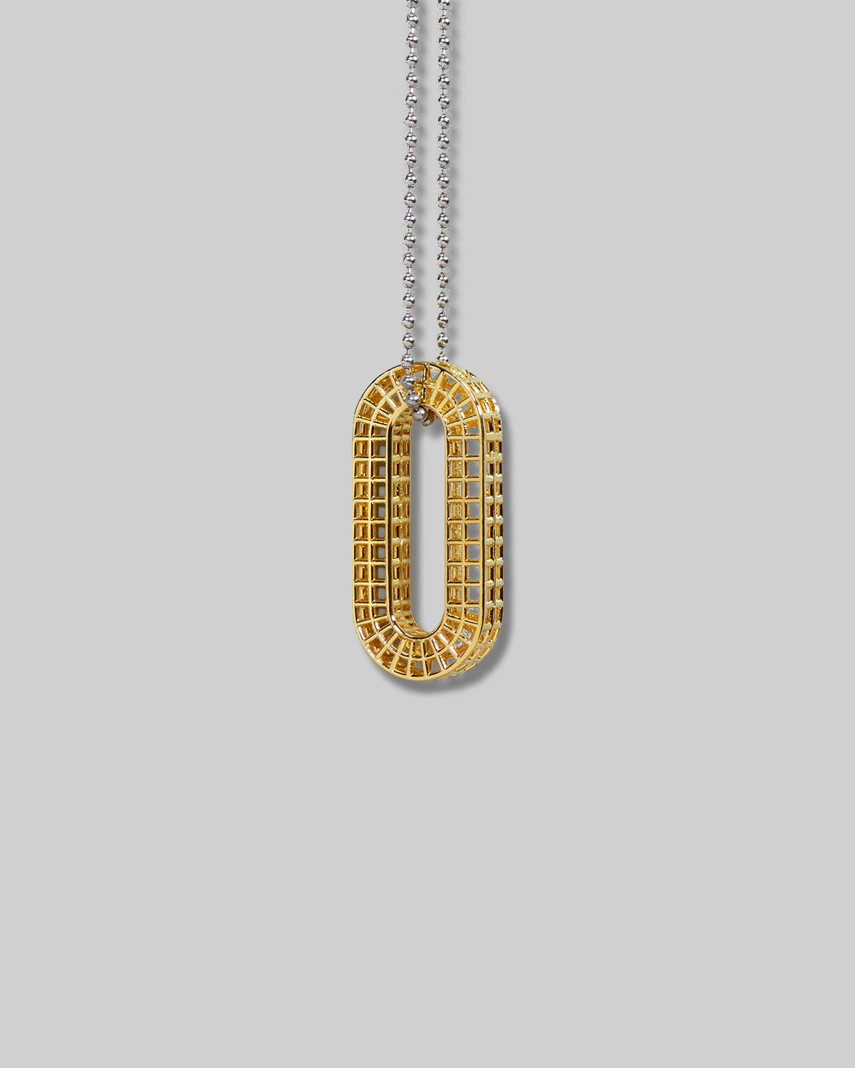 Zero Grid Necklace Golden - Bi color